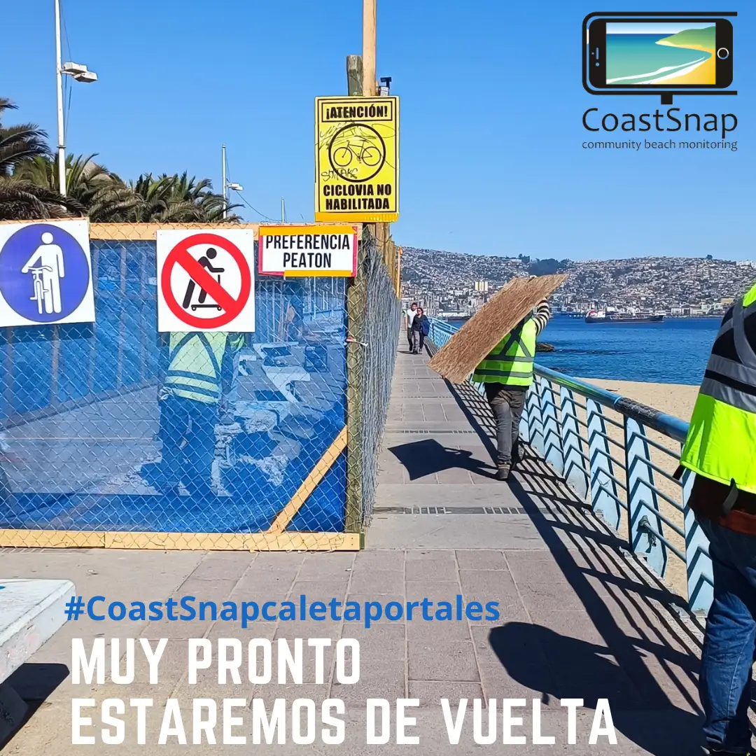 Plataforma CoastSnap de Caleta Portales temporalmente de baja